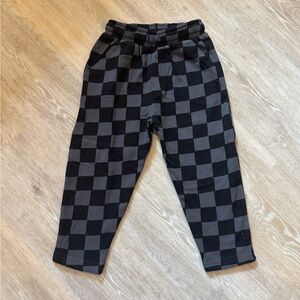 NWOT - NEXT Checkered Pants - Black and Gray (3-4yo)